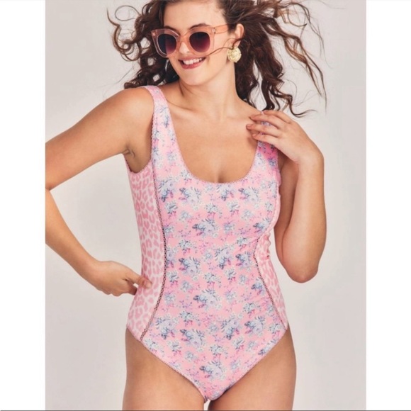 🔥 LoveShackFancy Mikkel One Piece Swimsuit NWT Large - Picture 1 of 8
